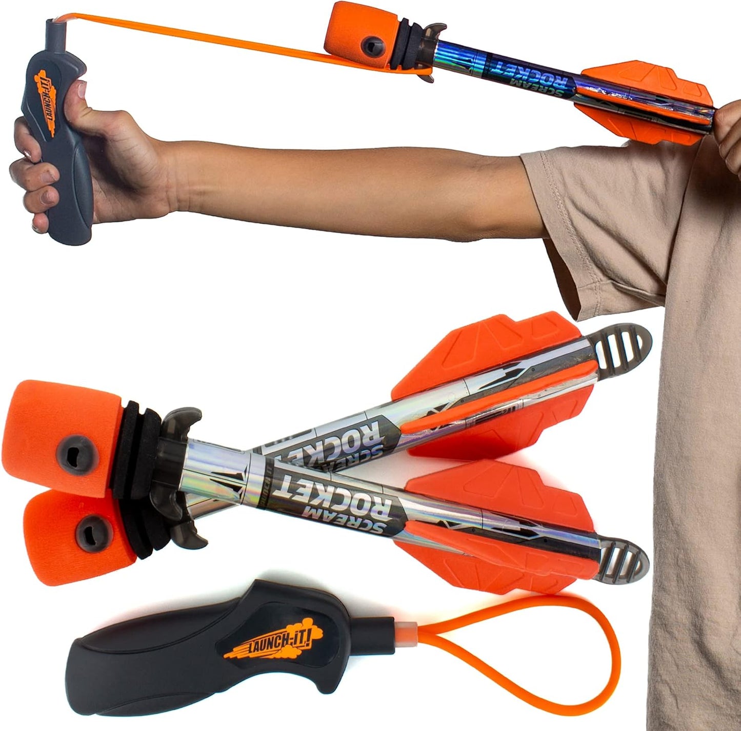 Toy Rocket Launcher for Kids: Easter Basket Stuffers for Teens - Slingshot Rockets Launchers - Best Easter Gifts for Boys & Girls All Ages 8 & Up - Outdoor Toys Gifts for 8 9 10 11 12 13 Year Old Boys