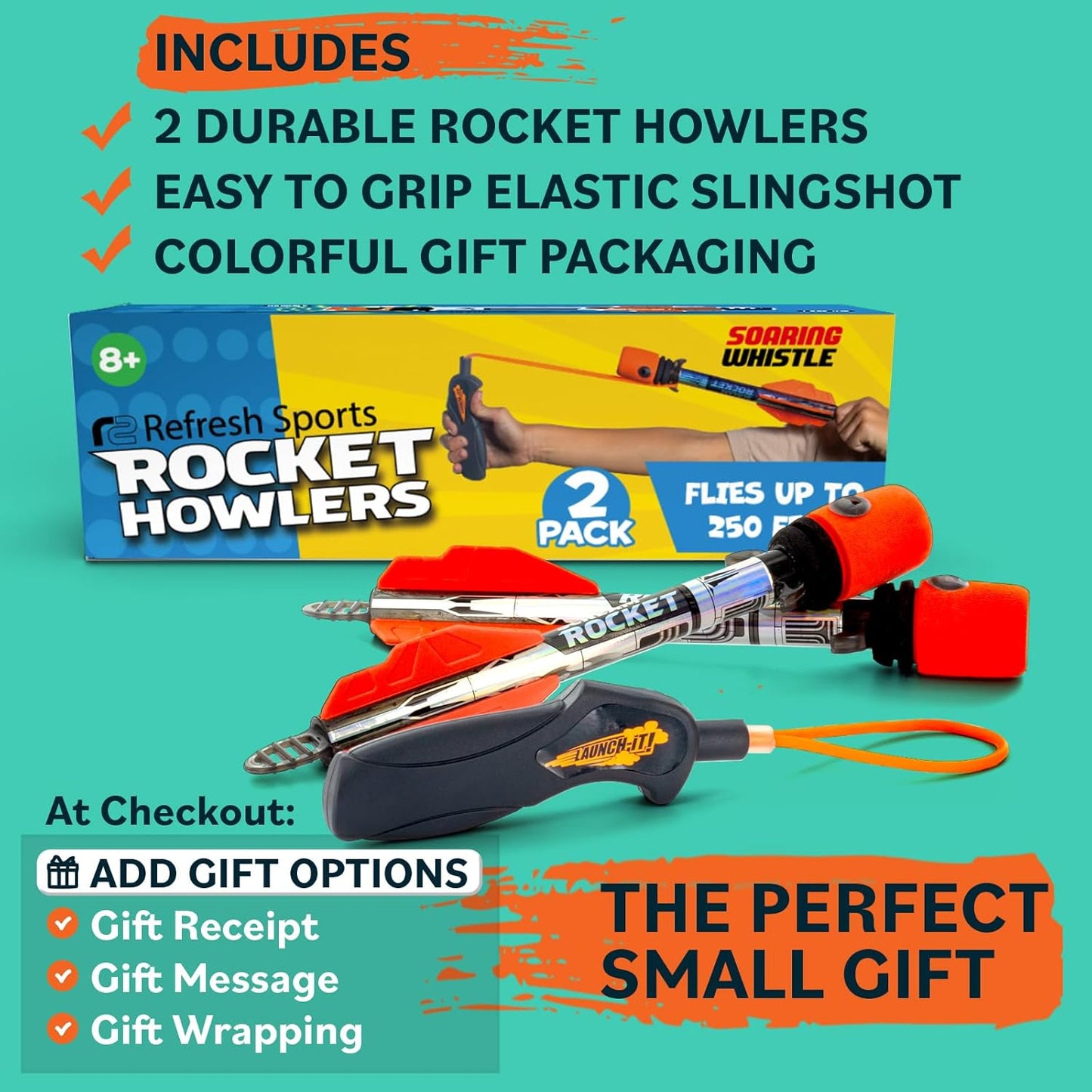Toy Rocket Launcher for Kids: Easter Basket Stuffers for Teens - Slingshot Rockets Launchers - Best Easter Gifts for Boys & Girls All Ages 8 & Up - Outdoor Toys Gifts for 8 9 10 11 12 13 Year Old Boys