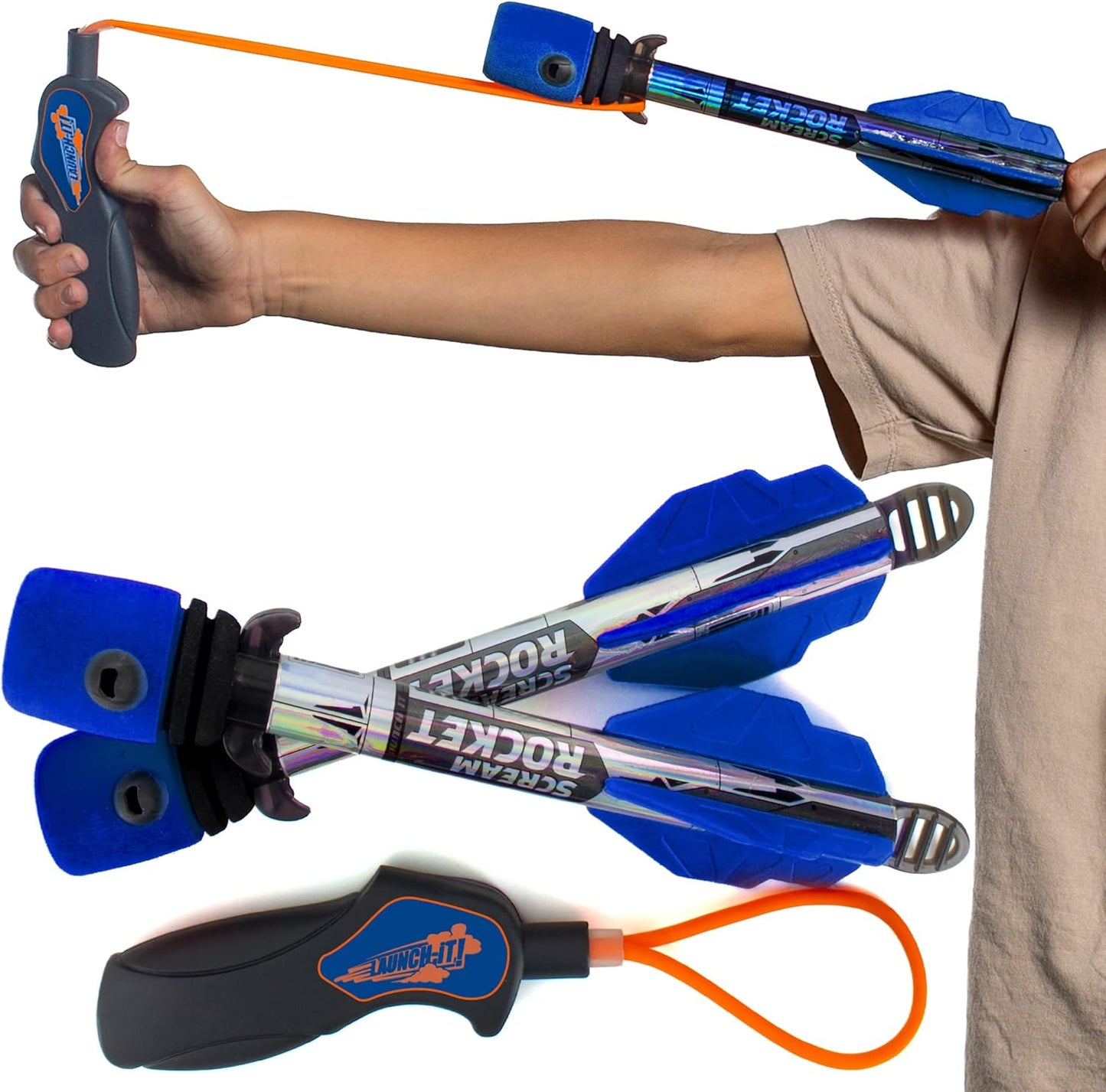 Toy Rocket Launcher for Kids: Easter Basket Stuffers for Teens - Slingshot Rockets Launchers - Best Easter Gifts for Boys & Girls All Ages 8 & Up - Outdoor Toys Gifts for 8 9 10 11 12 13 Year Old Boys