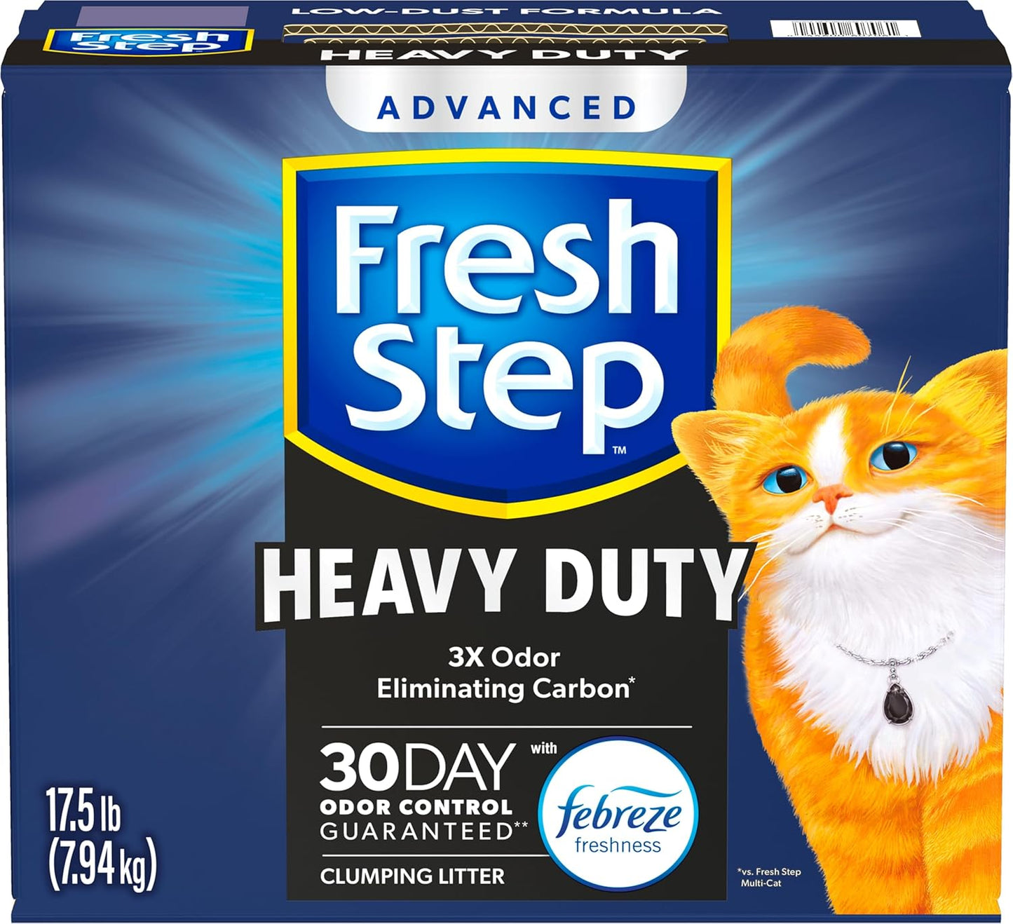 Fresh Step Advanced Clumping Litter with Febreze Freshness with Gain Scent, Fights Odor on Contact, 37 lbs. (2 x 18.5 lb. Box) (Package May Vary)