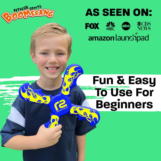 Fun Boomerang - Easter Basket Stuffers for Kids - Soft & Easy to Use - Easter Gifts for Boys & Girls All Ages - Best Boy Gifts for 6 7 8 9 10 Year Old Boys + 2025 Top Toys for Age 8-12 Boy Gift Ideas