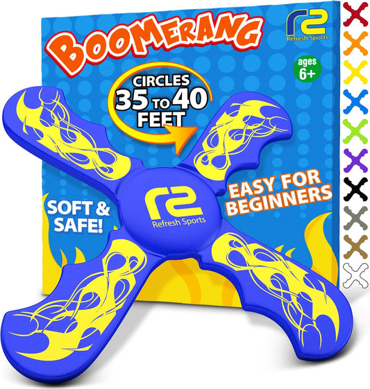 Fun Boomerang - Easter Basket Stuffers for Kids - Soft & Easy to Use - Easter Gifts for Boys & Girls All Ages - Best Boy Gifts for 6 7 8 9 10 Year Old Boys + 2025 Top Toys for Age 8-12 Boy Gift Ideas